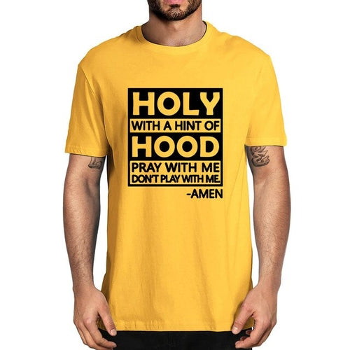 Half Hood Half Holy Mens T-Shirt