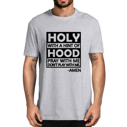 Half Hood Half Holy Mens T-Shirt